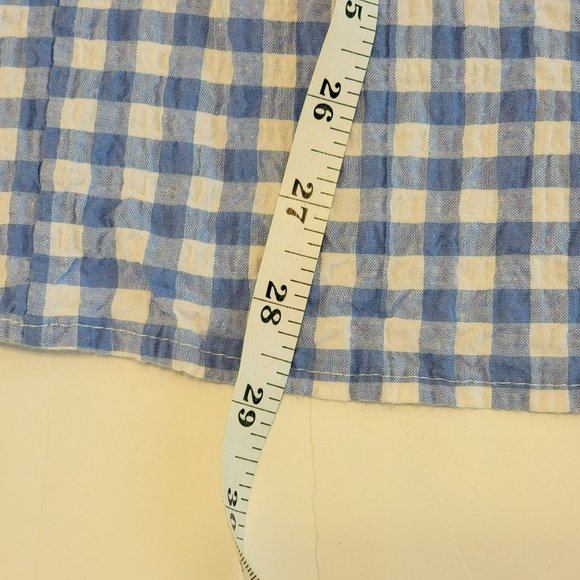 Miracle Berry Women's M Blue & White Gingham Smocked Seersucker Sundress - EUC - Picture 10 of 10